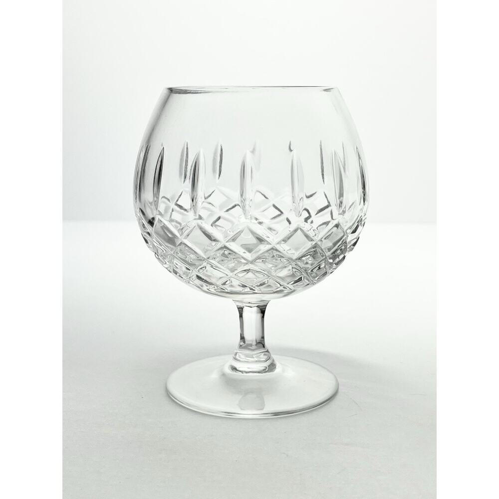 1980s 4 Vintage Crystal Brandy Snifter Glasses 4.5” 8oz Crisscross Cuts Barware - Picture 4 of 7